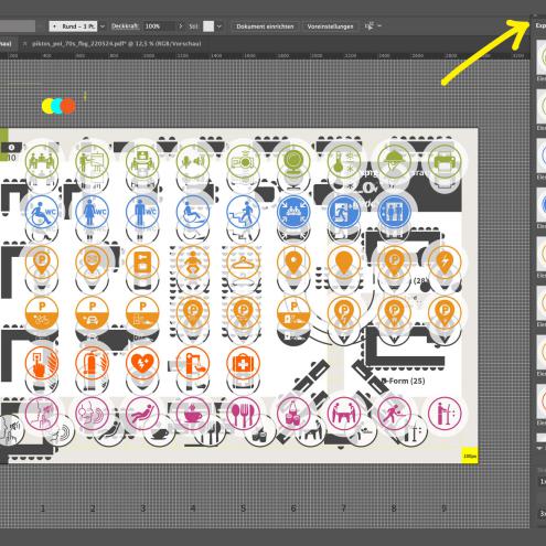 Illustration Piktogramme Raumplanung